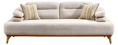 Immagine prodotto di Elegante divano in legno bianco per un soggiorno moderno