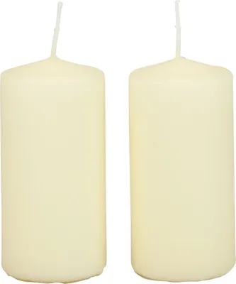 Produktbild von Stumpenkerzen Creme H100 Ø50mm Dekokerzen 12er Set, 12 Stück