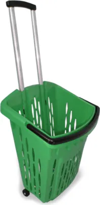 Immagine prodotto di Carrello spesa Cestino con ruote ca.38L Verde
