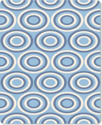 Produktbild von MuchoWow® Mauspad Mousepad Kreis - Blau - Muster 30x40 cm - Mousepads - Maus Mat - Pad - Mausunterlage - Mausmatten
