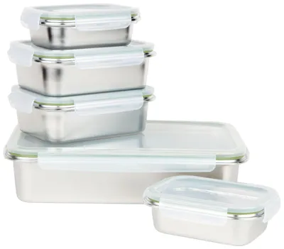 Produktbild von Homeware Edelstahl-Vorratsdosen-Set 5-tlg.