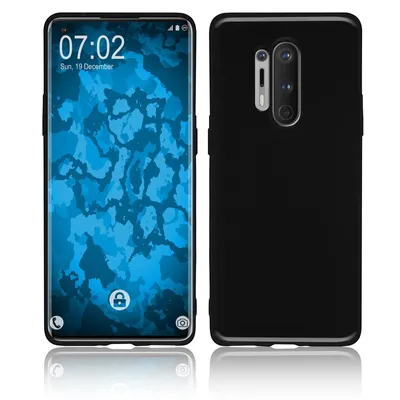 Produktbild von PhoneNatic Case kompatibel mit  OnePlus 8 Pro - schwarz Silikon Hülle  Cover