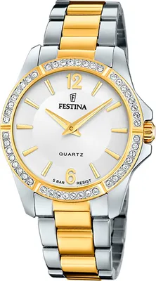Produktbild von Festina Edelstahl Damen Uhr Armbanduhr silber gold Fashion D2UF20594/1