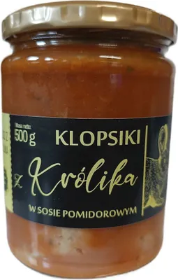 Produktbild von Kaninchenfrikadellen in Tomatensoße 500 g – AMCIU