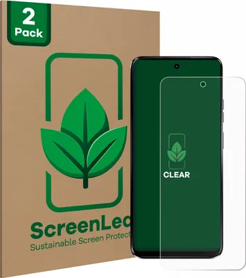 Produktbild von 2x ScreenLeaf Schutzfolie für Motorola Moto G34 5G nachhaltiger Displayschutz Display Schutz Folie Klar Transparent