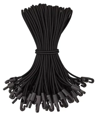 Image de Élastiques avec crochet, 50 pièces, 25 cm, noirs