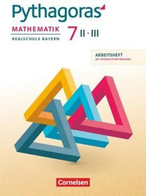 Immagine prodotto di Pythagoras 7. Jahrgangsstufe (WPF II/III) - Realschule Bayern - Arbeitsheft mit eingelegten Lösungen und interaktiven Übungen auf scook.de