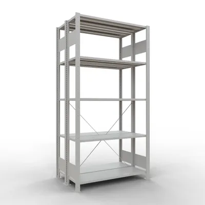 Produktbild von Stecks.Doppelgrundregal Typ 150 - 2000x1000x2x300 mm RAL 2x5 Böden