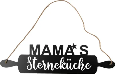 Produktbild von Clayre & Eef Textschild 50x14 cm Schwarz Metall