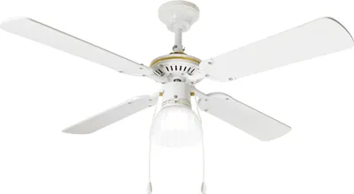 Immagine prodotto di Ventilatore da Soffitto con luce Perenz 7064 B Bianco - Ø 105 cm, 4 Pale, 3 Velocità, Motore AC 50W, Silenzioso, Attacco Lampadina E27