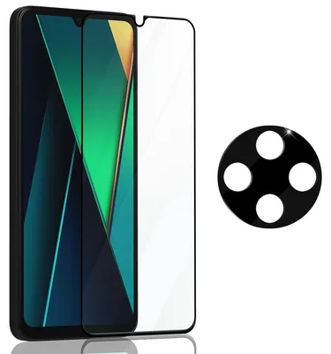 Produktbild von 1-Pack Xiaomi Poco C75 Displayschutzfolie & 1-Pack Kameraschutz - Gehärtetes Glas 9H - Super Qualität 3D