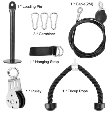 Produktbild von Kabelzug Griff für Fitnessstation - A-Griff Aufsatz - Latzug - Trizeps Pushdown - Bizeps Curl - Rücken & Unterarm Training - F054B