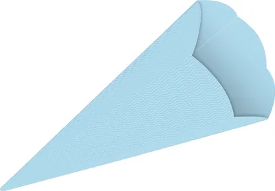 Produktbild von 3D Color Schultüten Bastelwellpappe 68CM HELLBLAU - Schultüten Rohling zum Basteln