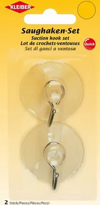 Image de KLEIBER Crochets à ventouses, set de 2, plastique transparent