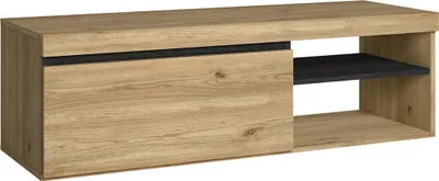 Immagine prodotto di NATURALE Mobile TV ,colore Rovere e Nero, 1 porta e 1 comparti, 120x40x41cm