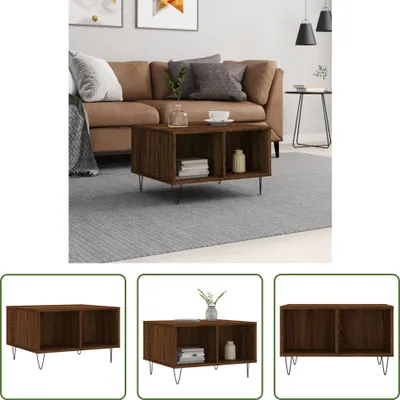 Produktbild von The Living Store Couchtisch Braun Eichen-Optik 60x50x36,5 cm Holzwerkstoff