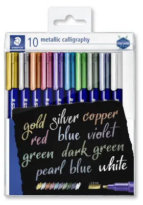 Produktbild von STAEDTLER 8325 Metallic calligraphy Stift Box mit 10 Farben