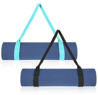 Imagen del producto de Cinta de transporte para esterilla de yoga, ajustable, de 155 x 3,8 cm, en color verde azulado y , ideal para yoga y fitness