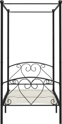 Produktbild von "im Sonderangebot"Himmelbett-Gestell/Bettrahmen - CLORIS - Einzelbett - Schwarz Metall 90 x 200 cm - Einfache Montage -   - DEMöbel9140826