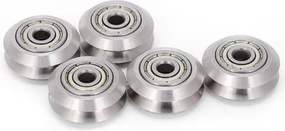Image de Roues en V en acier inoxydable, pièces imprimées en 3D, accessoires pour Openbuilds, alésage intérieur de 5 mm