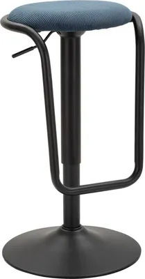 Imagen del producto de Taburete Luxy en color crema: Taburete con tapizado de imitación terciopelo, respaldo y estructura de metal y madera, dimensiones 46 x 48 x 96 cm. Estilo glamuroso. Modelo Parent 940