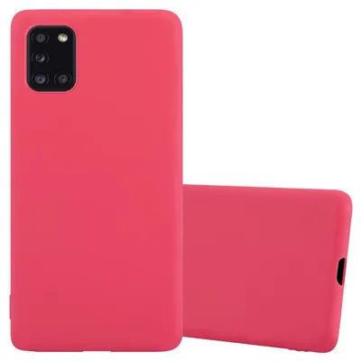 Produktbild von Cadorabo Hülle für Samsung Galaxy A31 Schutzhülle in Rot Handyhülle TPU Silikon Etui Case Cover