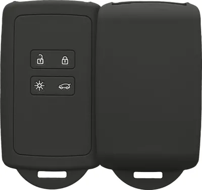 Produktbild von kwmobile Autoschlüssel Hülle kompatibel mit Renault 4-Tasten Smartkey Autoschlüssel (nur Keyless Go) - Silikon Schutzhülle Schlüsselhülle Cover in