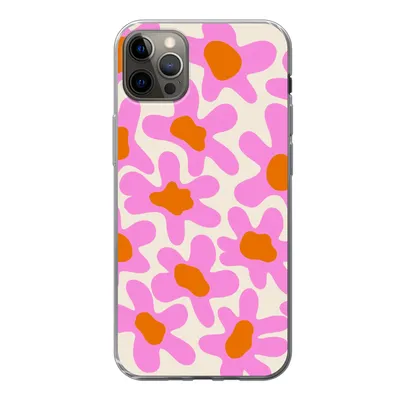 Produktbild von MuchoWow® Handyhülle Schutzhülle Hülle für iPhone 13 Pro Max Blume - Rosa - Muster Silikon Softcase Handy Hülle - Mobiltelefon - Geburtstag Teenager
