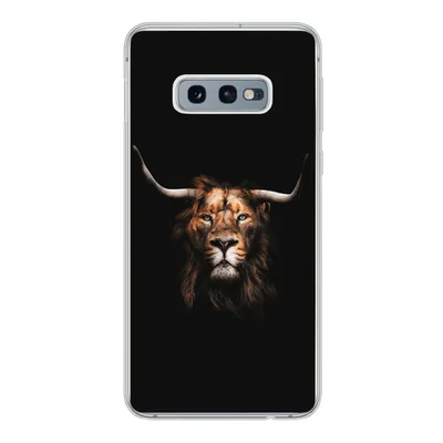 Produktbild von MuchoWow® Handyhülle Schutzhülle Hülle für Samsung Galaxy S10e Löwe - Horn - Schwarz Silikon Softcase Handy Hülle - Handy