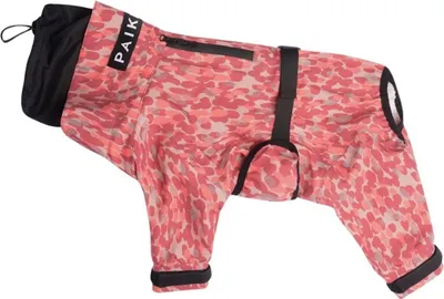 Produktbild von PAIKKA Hunde Regen Overall "Rain Suit" red, Rückenlänge: 80 cm