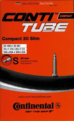 Produktbild von Continental Compact 20 Slim Schlauch 20" 1 1/8 - 1 1/4 Presta Ventil 28/32-406