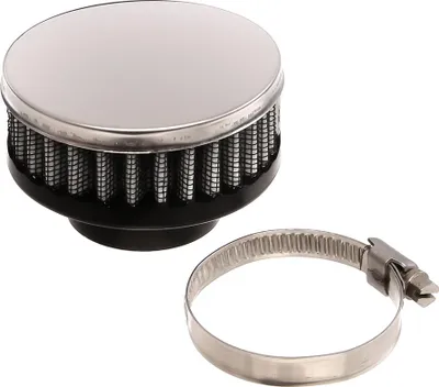 Obrázek produktu pro Sportovní vzduchový filtr - chrom, plochý (28 - 35 mm)