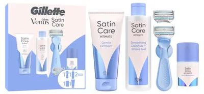 Image de Gillette Venus : rasoir pour l'hygiène intime, avec 2 lames + soin satiné