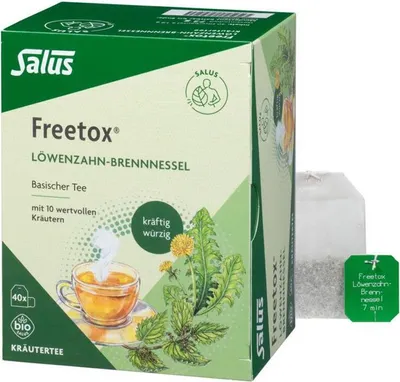 Produktbild von Salus Freetox Löwenzahn-Brennnessel basischer Kräutertee, 40 St. Filterbeutel