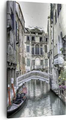 Produktbild von Bild auf Leinwand - Leinwandbild - Venedig Brücke Wasser - 45x80cm - Wand Bild - Wanddeko - Leinwanddruck - Bilder - Kunstdruck - Wanddekoration - Leinwand bilder - Wandkunst - PA45x80-3522