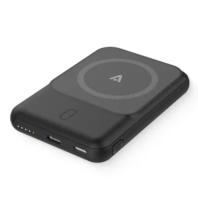 Image de alkaya . Thor compatible avec MagSafe 5.000 mAh Powerbank Slim Chargement par induction noir