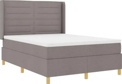 Zdjęcie produktu dla Łóżko Tapicerowane 140x200 Szare ze Stelażem Dwuosobowe do Sypialni