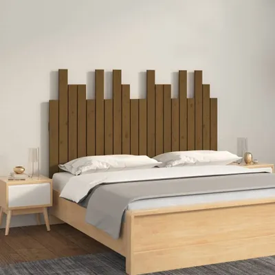Produktbild von vidaXL Wand-Kopfteil Honigbraun 127,5x3x80 cm Massivholz Kiefer