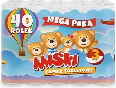 Obrázek produktu pro Miękki papier toaletowy Miśki 40 rolek