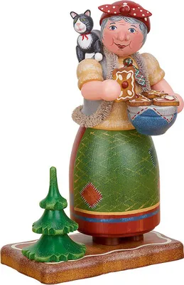 Produktbild von Hexe "Knusper, knusper..." (20cm) Räuchermann von Hubrig Volkskunst