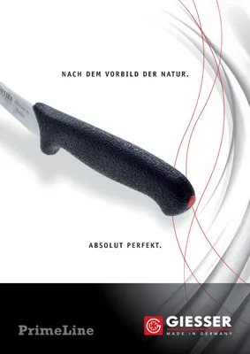 Produktbild von Giesser Messer Zuschneidemesser Hautmesser PrimeLine rutschfest 22 cm schwarz