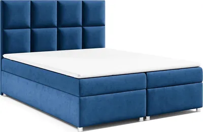 Produktbild von Best for Home Boxspringbett mit Bettkasten Trinity K-2 Bonellfederkern inkl. Topper, mit Lieferung 200x200-Blau