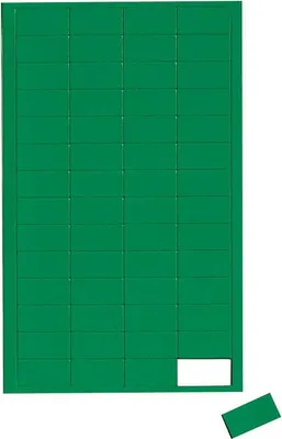 Produktbild von MAUL Magnetsymbol Rechteck 56 Stück Ferrit magnetisch beschriftbar 1 x 2 x 0.1 cm grün