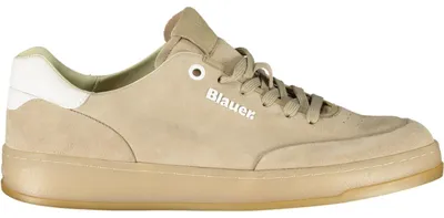 Produktbild von Beiger Herrensportschuh mit Kontrastdetails und herausnehmbarem Fußbett.
