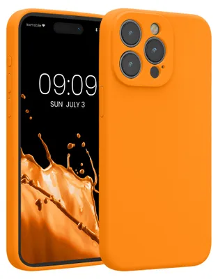 Produktbild von kwmobile Hülle kompatibel mit Apple iPhone 15 Pro Max - Hülle Silikon gummiert - Handyhülle - Handy Case in Fruity Orange