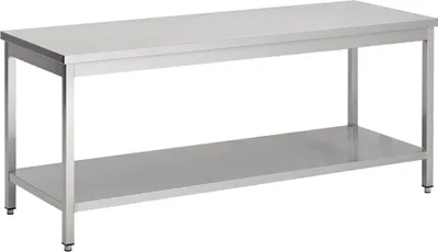 Image de Table de travail Combisteel avec piètement en acier inoxydable, 1600 x 600 x 900 mm