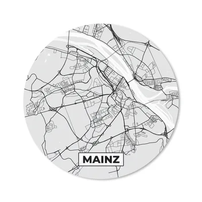 Produktbild von MuchoWow® Mauspad Mousepad Mainz - Karte - Stadtplan - Deutschland 40x40 cm - Mousepads - Maus Mat - Pad - Mausunterlage - Schreibtisch Accessoires