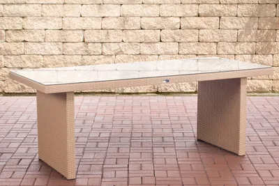 Produktbild von CLP Polyrattan Tisch Avignon sand Größe 200 cm