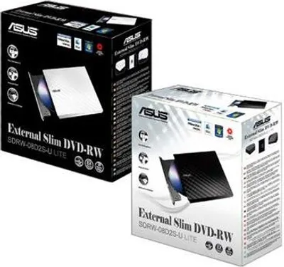Obrázok produktu pre Externá DVD napaľovačka ASUS SDRW-08D2S-U LITE biela