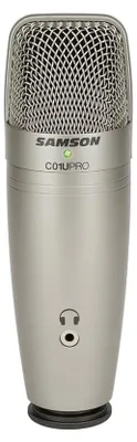 Zdjęcie produktu dla Samson C01U Pro, Mikrofon studyjny, 20 - 20000 Hz, 16 bit, Superkardioid, Przewodowa, USB
